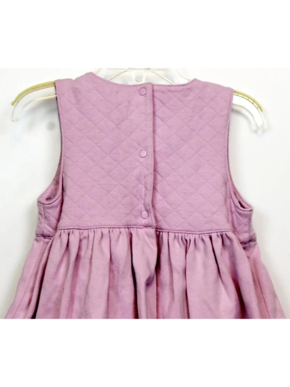 2001 Gymboree Sweet Chic 4pc Set 18-24m Lavender Dress Diaper Cover Tights Hat - Picture 7 of 16